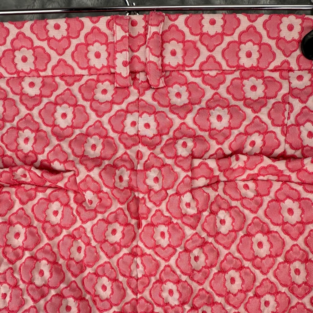 Blue Rain Pink Floral Geometric High Waisted Shorts Womens Small Girlhoodcore - Picture 15 of 16